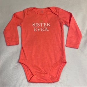 Best sister ever orange onesie